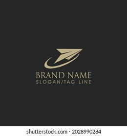 Flying Paper Plane Logo Concept