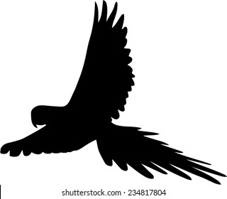 flying parrot silhouette