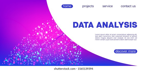 Flying Particles Distressed Purple Vector. 3D Fluid Shapes Layout. Big Data Neon Wallpaper. Pink Blue Purple Futuristic Gradient Overlay. Punk Geometric Background. Data Stream Minimal Banner.