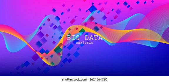 Flying Particles Distressed Purple Vector. 3D Liquid Shapes Website. Data Stream Minimal Banner. Pink Blue Purple Futuristic Gradient Overlay. Grunge Geometric Background. Big Data Neon Wallpaper.