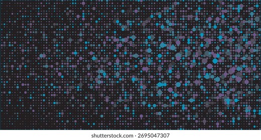 flying particles on a black background. dark abstract background with glowing particles 8k