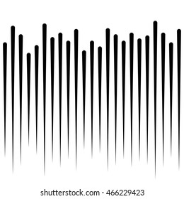Flying particles. Speed lines.  Sun rays burst black vector elements on white background