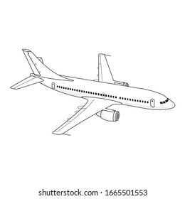 Flying Passenger Plane On White Background Stock Vector (Royalty Free ...