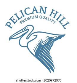 Flying Pelican logo in elegant style