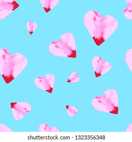 Flying peony rose petals background