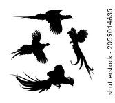 Flying Pheasant Silhouette Set Design Inspiration