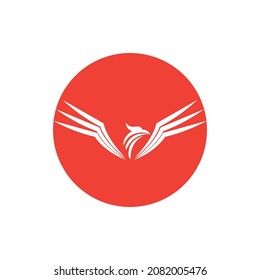 Flying Phoenix Fire Bird abstract Logo design vector template