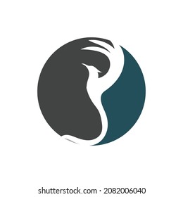Flying Phoenix Fire Bird abstract Logo design vector template