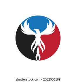 Plantilla de diseño de vectores de diseño abstracto del logotipo Fénix Fire Bird