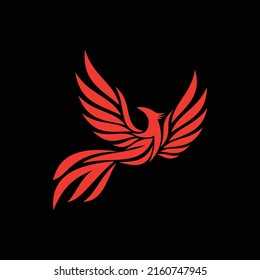 Flying Phoenix Logo Icon Vector Stock Vector (Royalty Free) 2160747945 ...