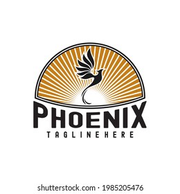 Flying Phoenix Logo Tamplate Design