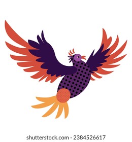 Flying phoenix as symbol of renewal
