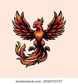 Flying Phonix Mascot Vector Illustration