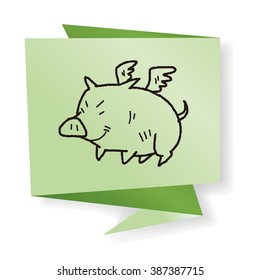 Flying Pig Doodle