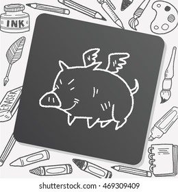 Flying Pig Doodle