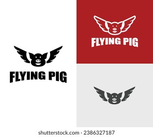 flying pig icon logo inspiration