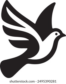 A flying Pigeon bird vector image on white background