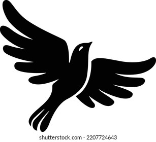 Flying Pigeon Clipart - Vector Illustration