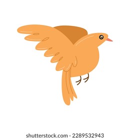 Flying pigeon illustration over white