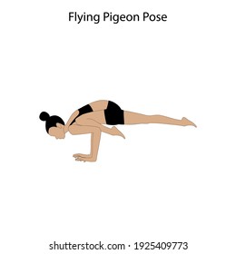 Flying pigeon pose yoga workout