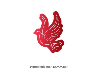 flying pigeon, wedding logo icon Designs Inspiration Isolated on White Background