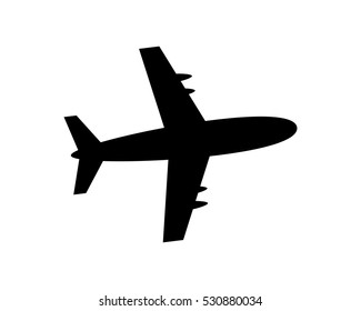 flying plane airline airways airport flight image vector icon logo symbol black silhouette