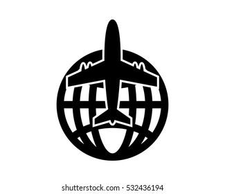 flying plane airline airways airport flight image vector icon logo symbol