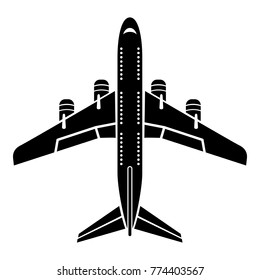 Flying plane icon. Simple illustration of flying plane vector icon for web
