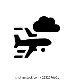 Flying, plane icon (Vektorgrafik)