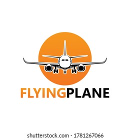 Flying Plane Logo Template Design