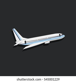 Flying Plane Vector illustration Flat.