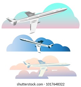 flying planes set 10 EPS