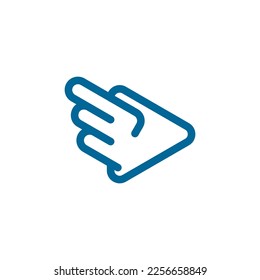 flying play symbol illustration vector logo