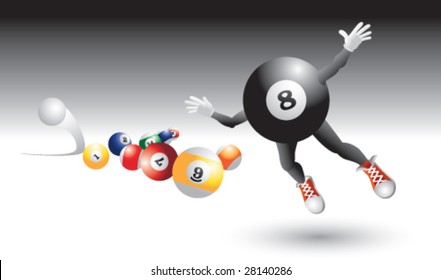 flying pool ball break