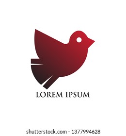 Flying red bird logo