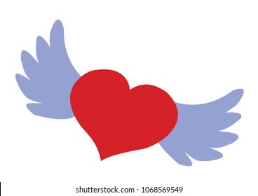 Flying red hearth
