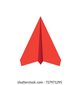 Flying Red Paper Plane