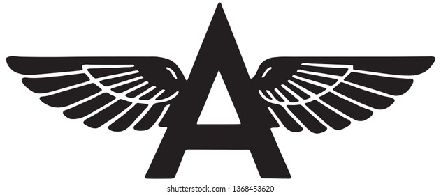 Flying A - Retro Ad Art Illustration