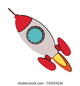 Cartoon Rocket Ship Vector Illustration Stock Vector (Royalty Free ...