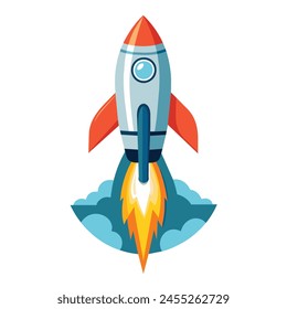 The Flying Rocket Space Logo