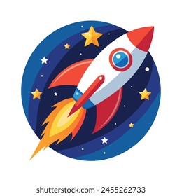 The Flying Rocket Space Logo