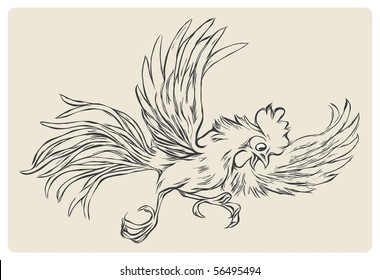 Flying Rooster
