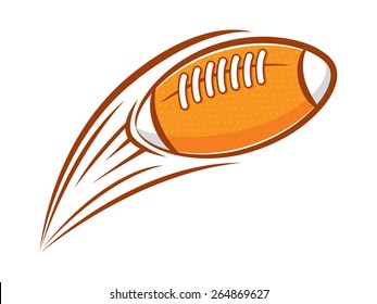 flying rugby ball 
