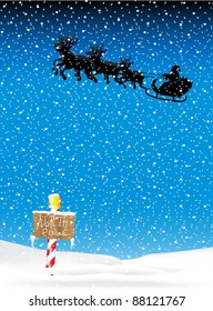 Flying Santa Background