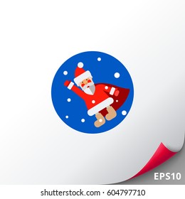 Flying Santa Claus Icon
