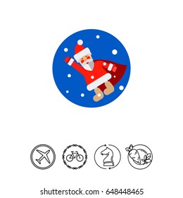 Flying Santa Claus Icon