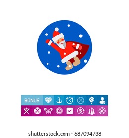 Flying Santa Claus Icon