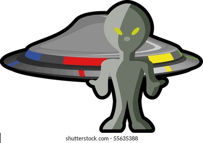 flying saucer alien grey