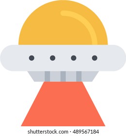 flying saucer flat icon