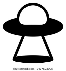 flying saucer glyph icon vector illustration isolated on white background